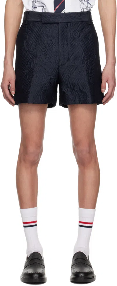 Thom Browne Belt-loop Shorts In Blue