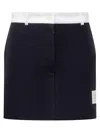 Thom Browne Women's Logo Patch Short Skirt In Navy