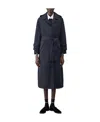 Thom Browne Belted Single-breasted Coat In Black