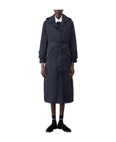 Thom Browne Belted Single-breasted Coat In Black