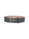 Thom Browne Adjustable Length Gold-tone Buckle Textured Finish In Gray