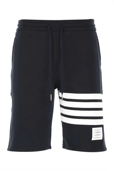Thom Browne Navy Blue Stripes Shorts
