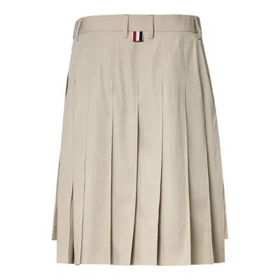 Thom Browne Bermuda Length Front Fly Pleat Skirt