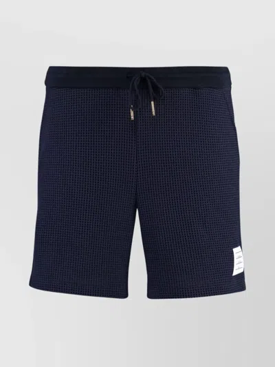 THOM BROWNE BERMUDA SHORTS IN COTTON WAFFLE TEXTURE