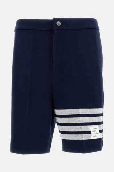 Thom Browne Bermuda Shorts In Double Face Knit In Black