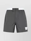 Thom Browne Bermuda Shorts With Button Detail And Elastic Waistband In Gray