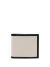 Thom Browne Bi-fold Canvas Wallet In Neutrals