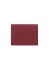 Thom Browne Bi-fold Leather Wallet In Red