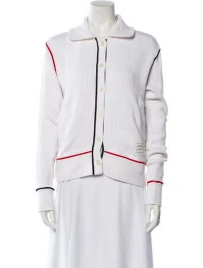 Pre-owned Thom Browne Biker Jacket In White