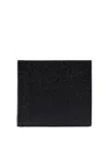 Thom Browne Billfold In Pebble Grain Leather In Black
