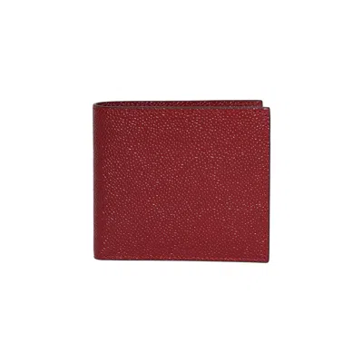 Pre-owned Thom Browne Billfold In Pebble Grain Leather 'burgundy' | Red | Men's Size Onesize