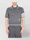 Thom Browne Med Grey Wool Cotton T-shirts And Polos In Gray