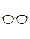 Thom Browne Black Acetate Glasses In Black