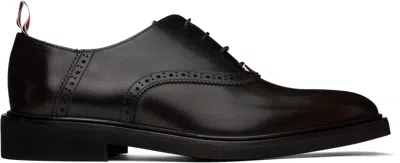 Thom Browne Black & Brown Saddle Oxfords In 201 Brown /black