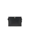 Thom Browne Black Calf Leather Bos Taurus Clutch Bag In Black