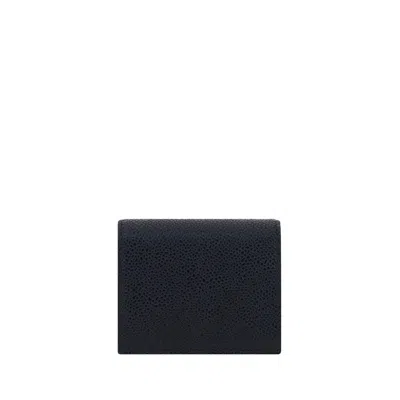 THOM BROWNE BLACK CALF LEATHER BOS TAURUS WALLET