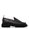 Thom Browne Black Commando Sole Penny Loafers In Black