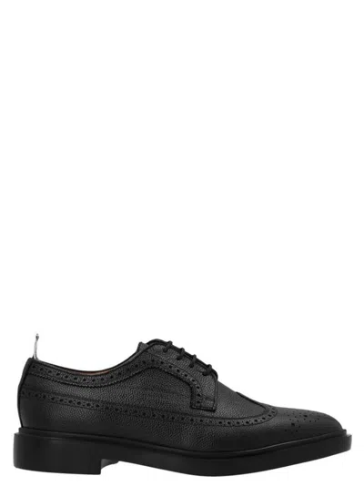 THOM BROWNE BLACK CLASSIC LONGWING LACE UP SHOES