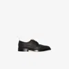 THOM BROWNE BLACK CLASSIC LONGWING LEATHER BROGUES,MFD002A0019811256820