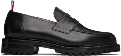 Thom Browne Black Classic Penny Loafers