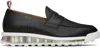 Thom Browne Black Clear Tech Runner Sole Penny Loafers In Black