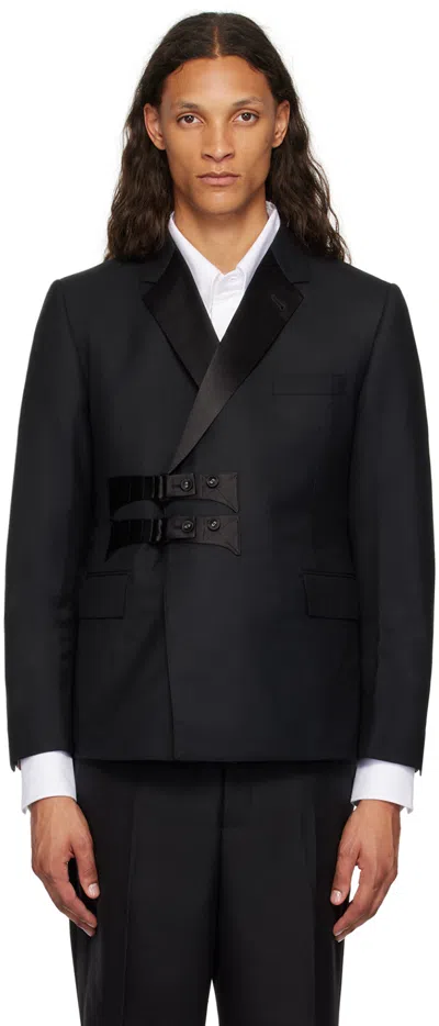 Thom Browne Black Combo Collar Classic Blazer