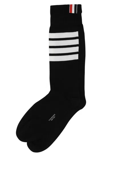 Thom Browne Black Cotton Blend Socks