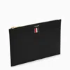 Thom Browne Medium Leather Document Holder In Black