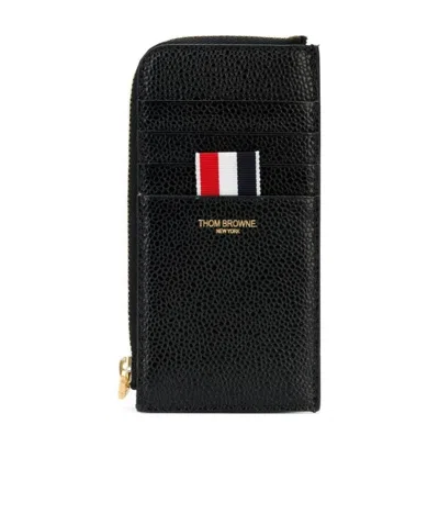 THOM BROWNE THOM BROWNE PEBBLED HALF-ZIPPED AROUND WALLET