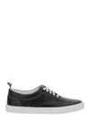 Thom Browne 'heritage' Black Sneakers With Logo Tab On Heel In Black
