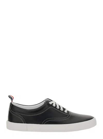 THOM BROWNE BLACK LACE UP SNEAKERS