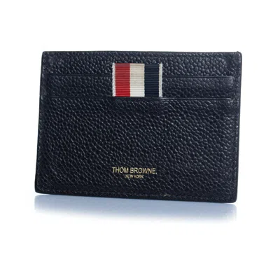 Thom Browne , Black Leather Card Holder