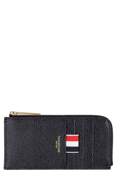 Thom Browne Black Leather Coin Purse