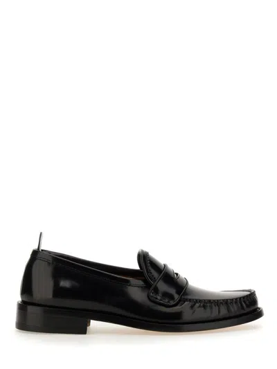 Thom Browne Black Leather Loafers