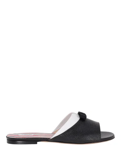 Thom Browne Black Leather Sandals