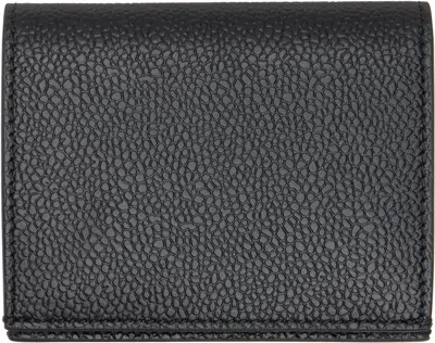 Thom Browne Black Pebble Grain Double Card Holder