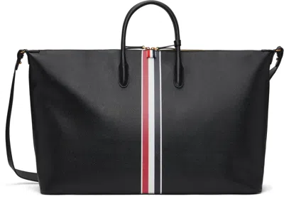 Thom Browne Black Rwb Stripe Duffle Bag