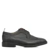 Thom Browne Derby Shoes In Grained Leather In Black