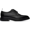 Thom Browne Black Pebble Grain Longwing Brogues In Multi