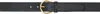 Thom Browne Black Pebble Grain Round Buckle Belt