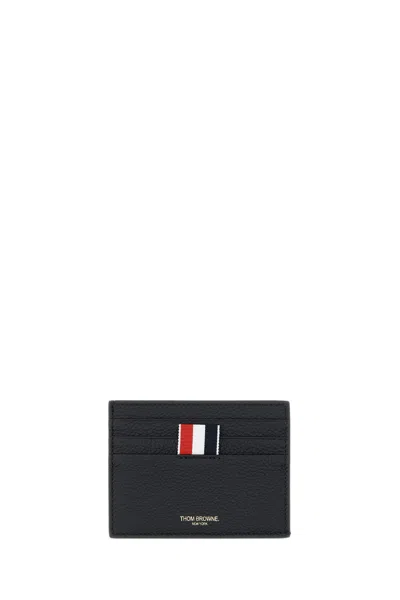Thom Browne Black Pebbled Leather Card Holder