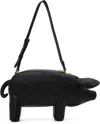 Thom Browne Black Pig Baguette Bag In Black