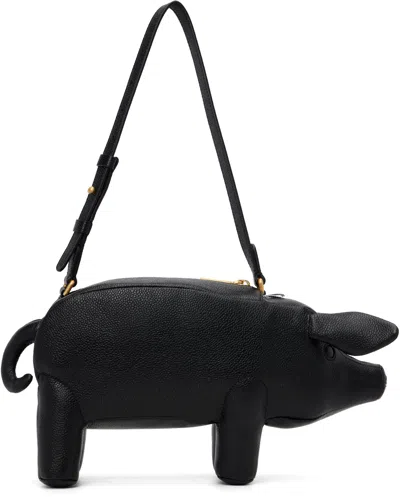 Thom Browne Black Pig Baguette Bag