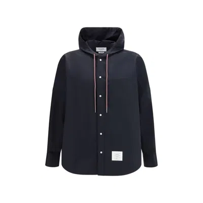 Thom Browne Nylon Cotton Hooded Jacket In Multi