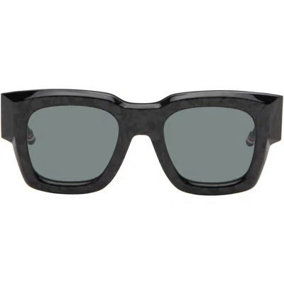 Thom Browne Black Rectangular Sunglasses