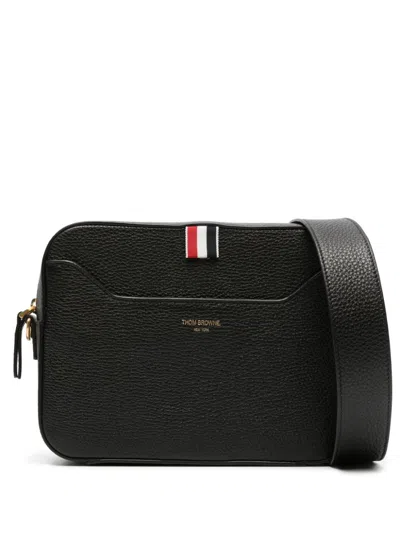 Thom Browne Black Rwb Leather Shoulder Bag