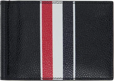 Thom Browne Black Rwb Stripe Money Clip Wallet