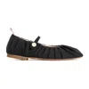 Thom Browne Pleated Ballet Flats In Black