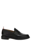 Thom Browne Black Slip-on Loafers With Loop Detail In Black