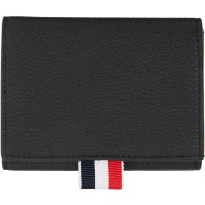 Thom Browne Black Soft Pebble Grain Trifold Wallet
